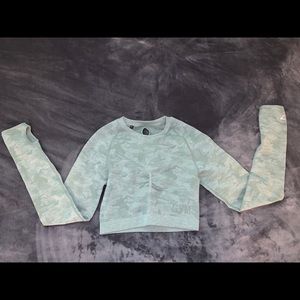 Gymshark Camo Seamless Crop Top Long Sleeve